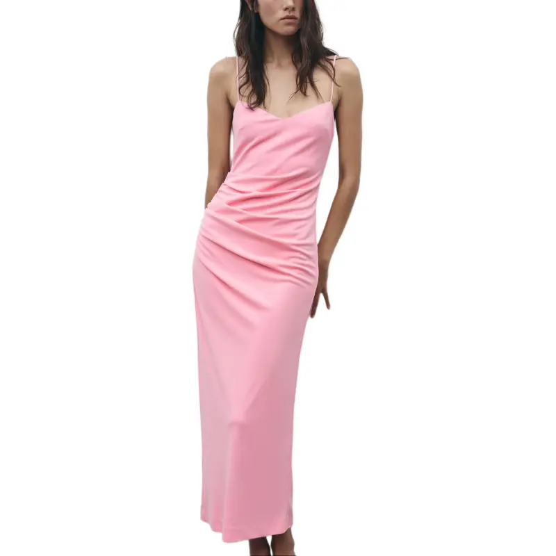ZARA Slip Dresses Women's Pink-2