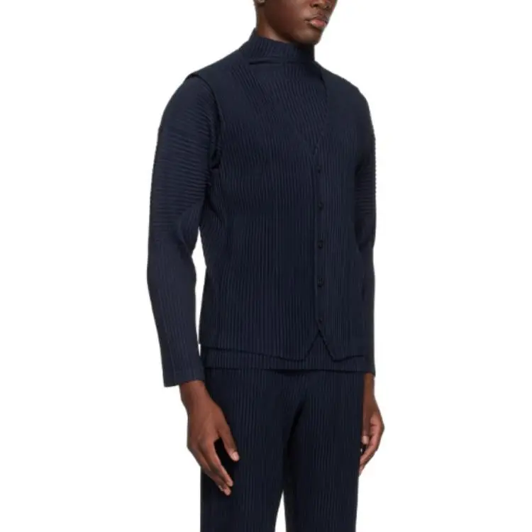 Homme Plissé Issey Miyake Vest Men's Blue-2
