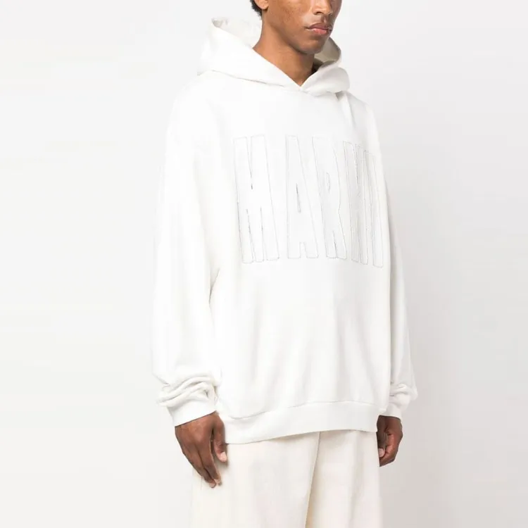 MARNI Logo Detailed Long Sleeved Hoodie-3