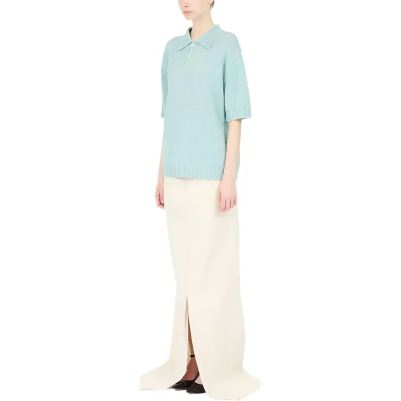 Maison Margiela Polo Shirt Light Blue-5