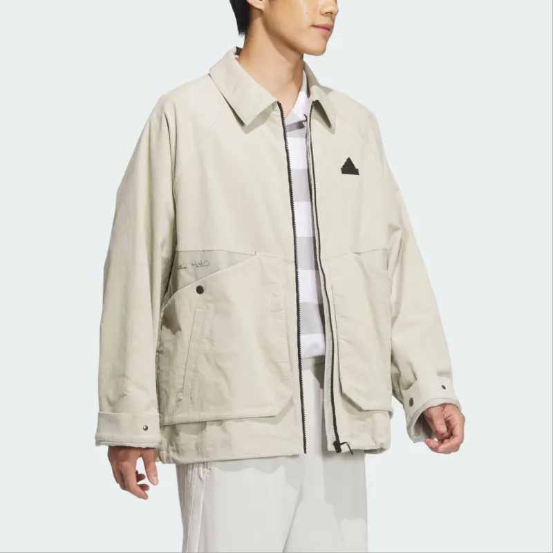 Adidas FW24 Jacket Men's Sesame Earth Gray-4