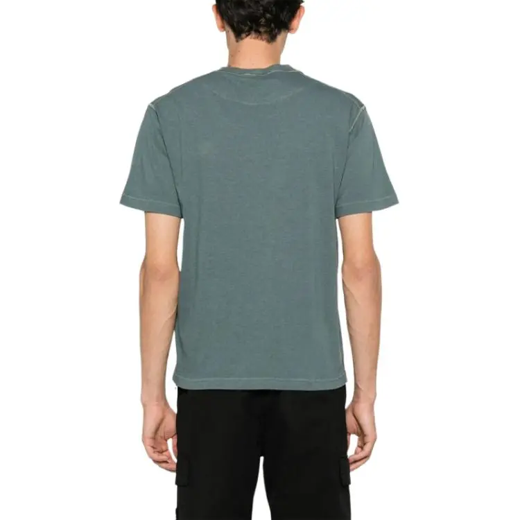 STONE ISLAND Logo appliqué Cotton T shirt-1