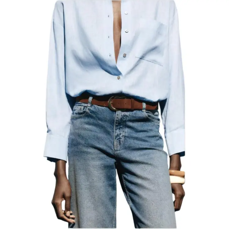 ZARA Shirts Women's Light Blue-3