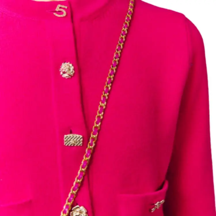 CHANEL Knitwear Women's Peach Red-4
