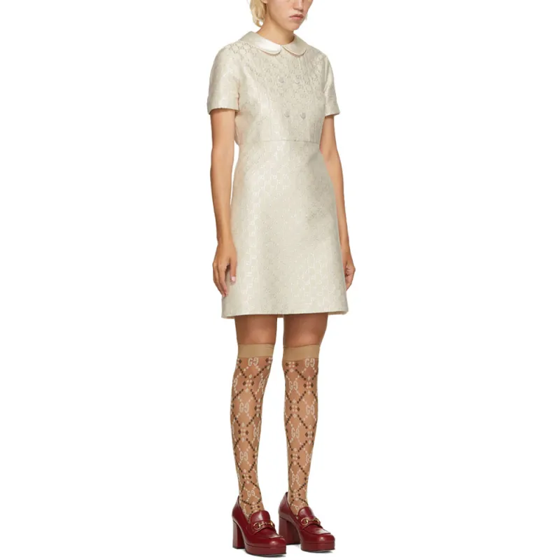 GUCCI Short-Sleeved Dresses Women's White-3