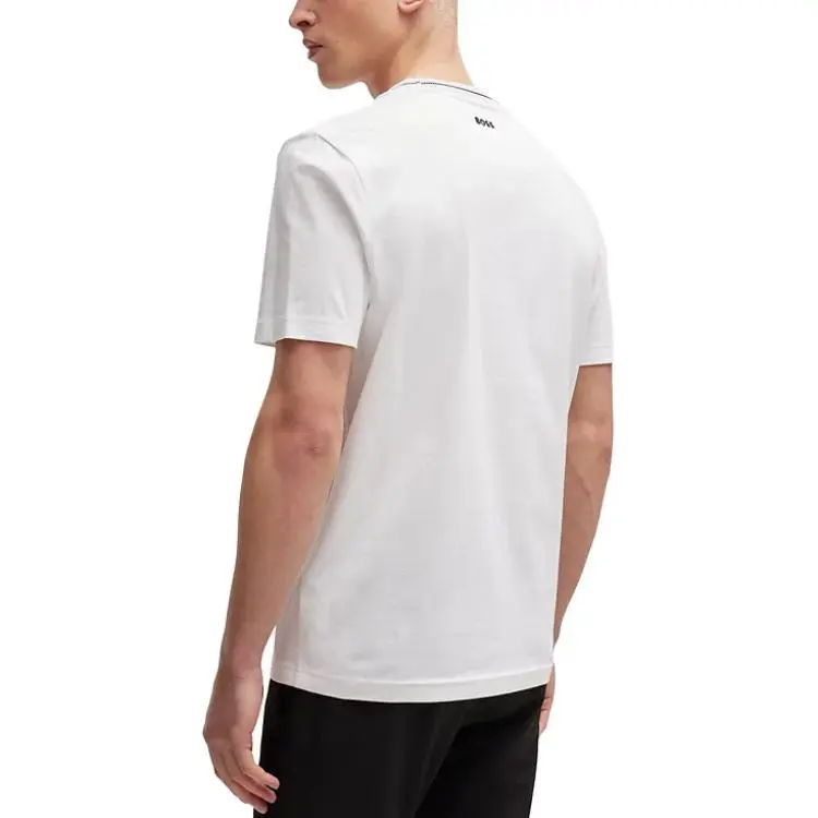 HUGO BOSS Logo Intarsia Knitted T Shirt-4