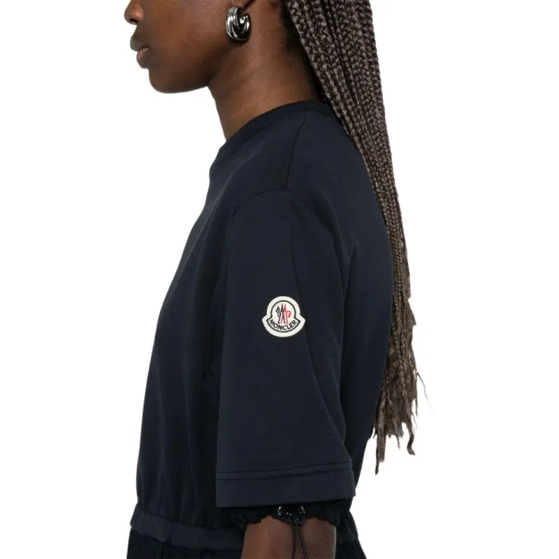 Moncler Short Sleeved Drawstring Midi Dress-4