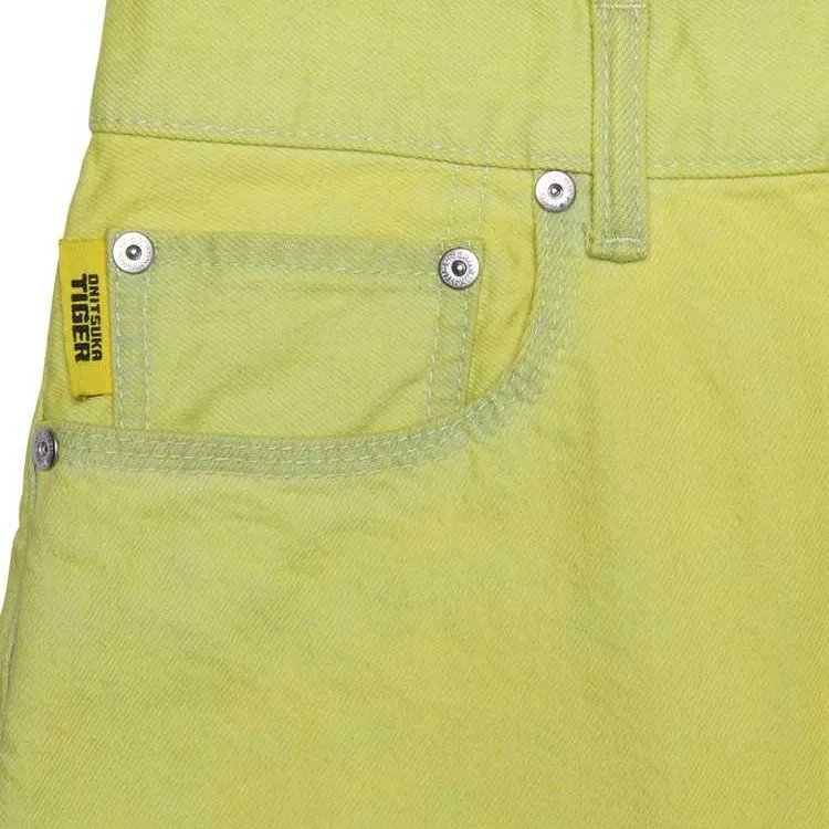 Onitsuka Tiger Denim Short Skirts Women's Yellow-2