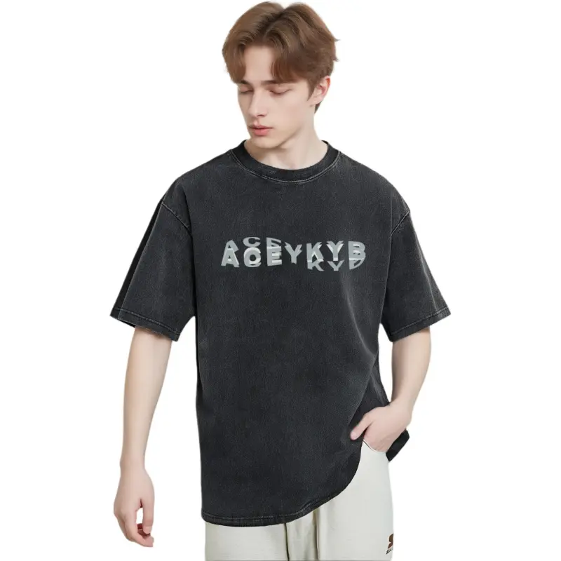 YK&YB Short Sleeved T Shirts Unisex-2