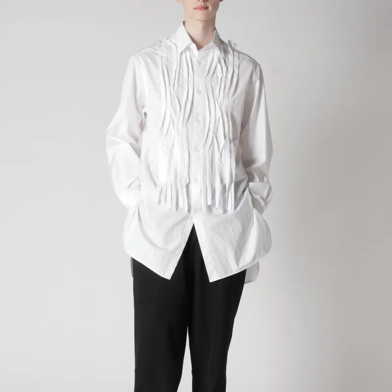 Yohji Yamamoto Long-Sleeve Pleated Shirt-2