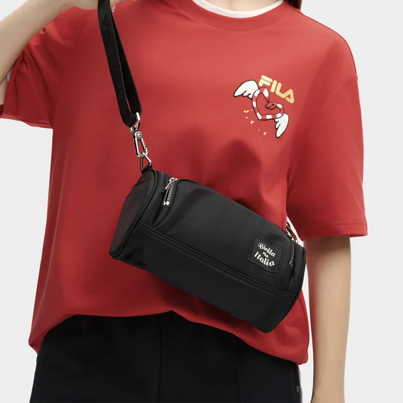 FILA ORIGINALE Fabric Crossbody Handbags Extra Small Women's Black-4