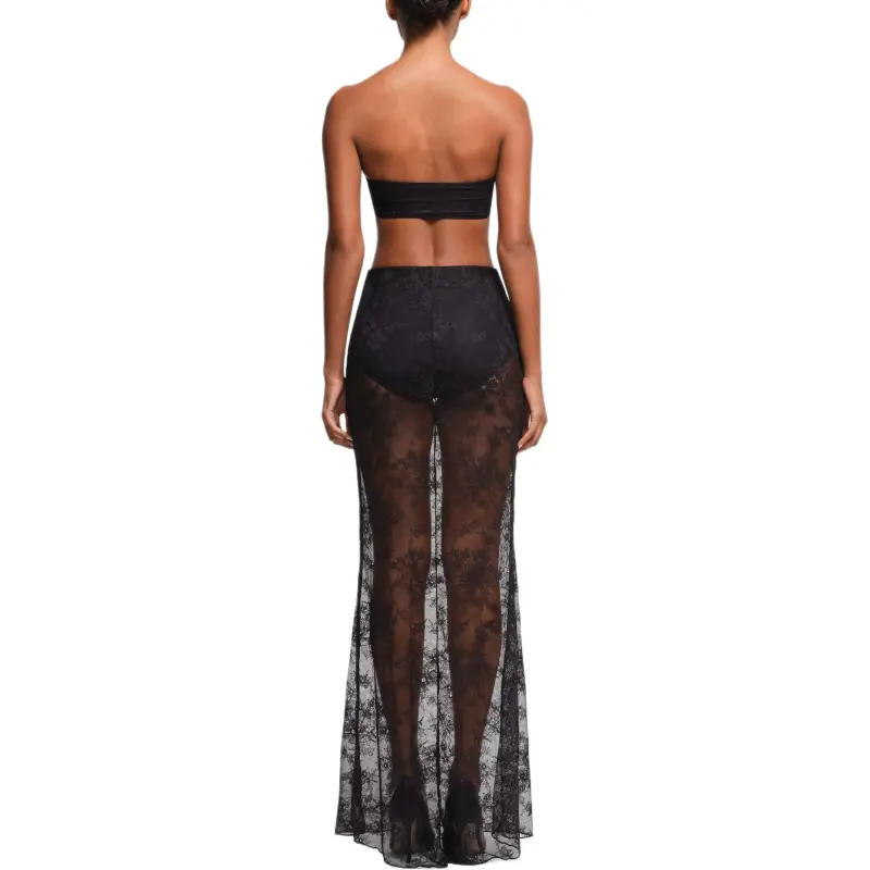 SKIMS LONG SKIRT Casual Long Skirt Women's ONYX/Agate-3