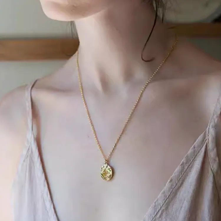 Fable Alloy Silver-Plated Gold-Plated 22K Real Gold Electroplated Copper Alloy Necklaces Women's Gold-2