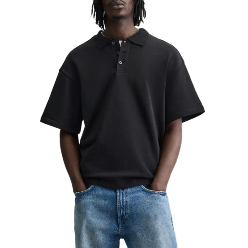 ZARA Polo Shirts Men Black-2