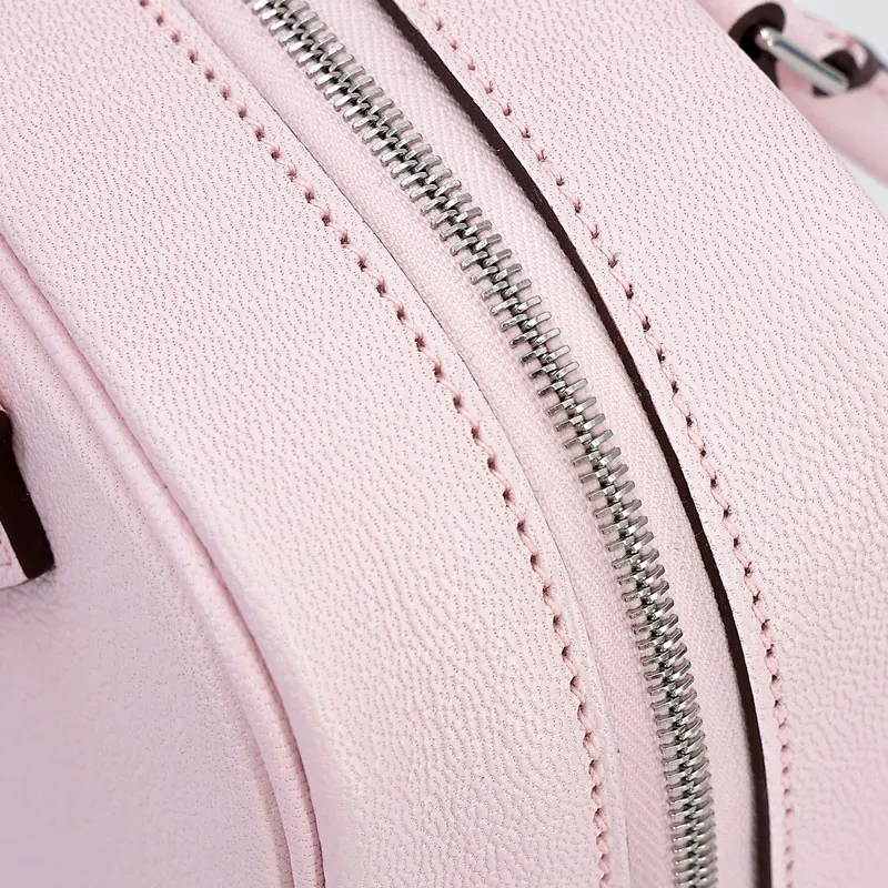 HERMES Plume Chevre Goatskin Handbag Mini Women's M7 Rose Darling Love Pink-7
