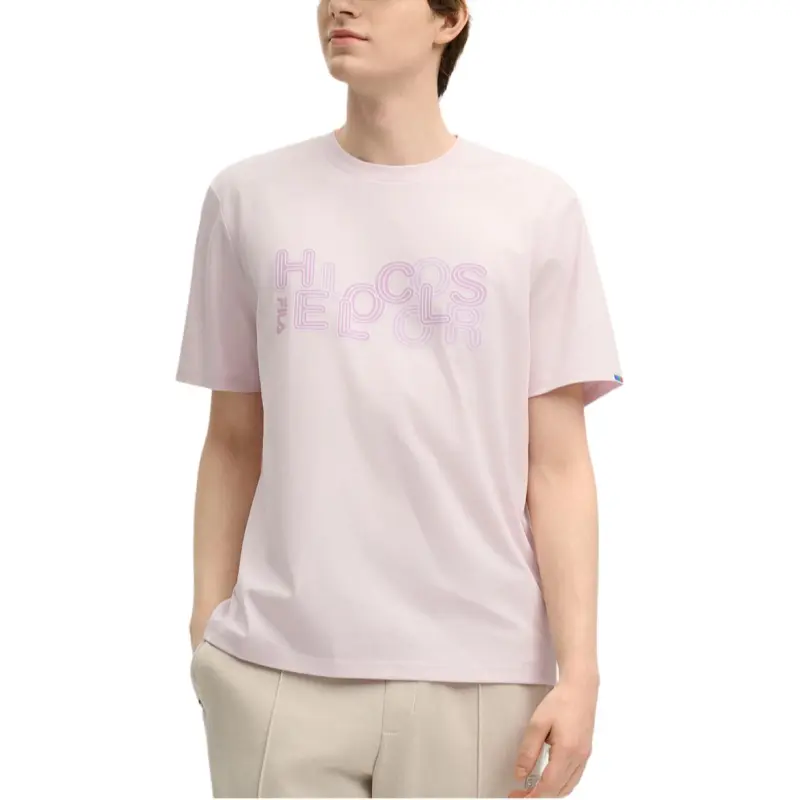 FILA ORIGINALE T Shirt Unisex Light Yellow Purple-4