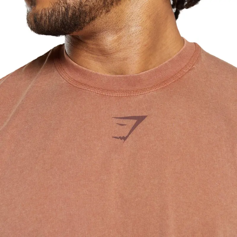 GYMSHARK T Shirts Men Brown-4