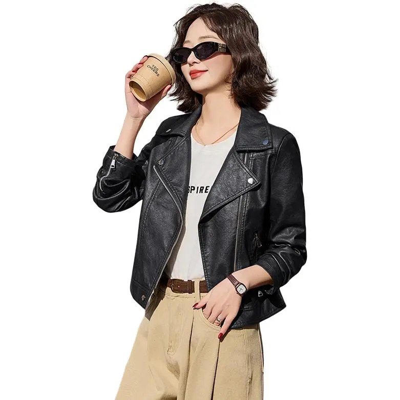 Yi Mengyuan Leather Jacket Women's-3