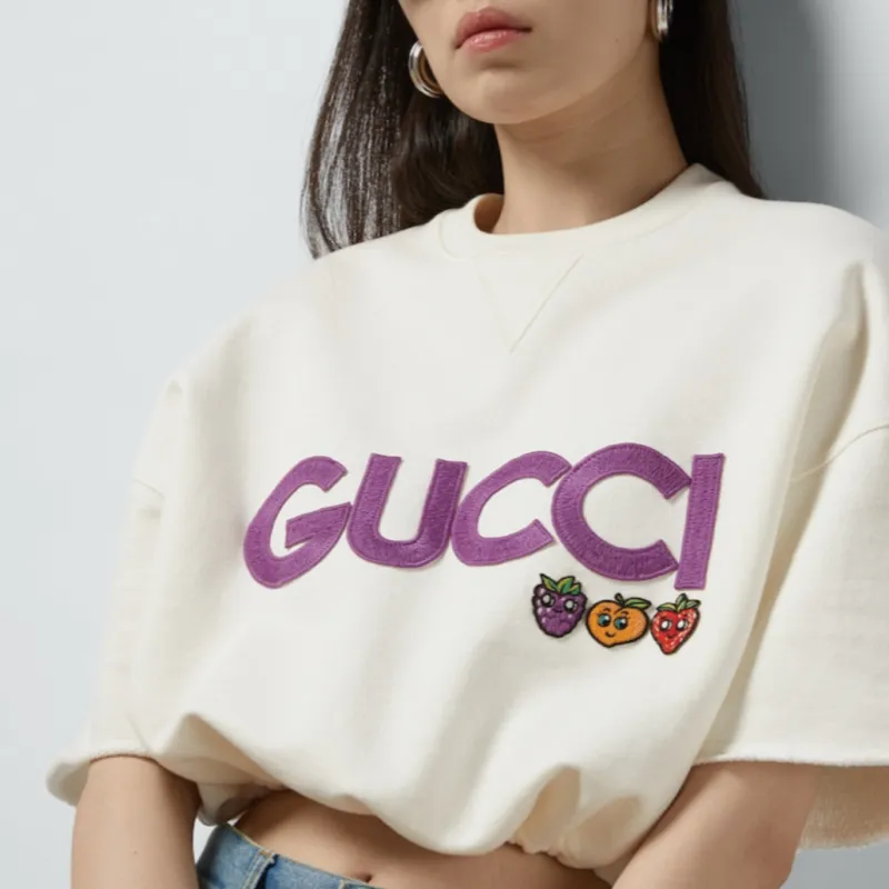 GUCCI Patch Jersey Sweatshirt-3