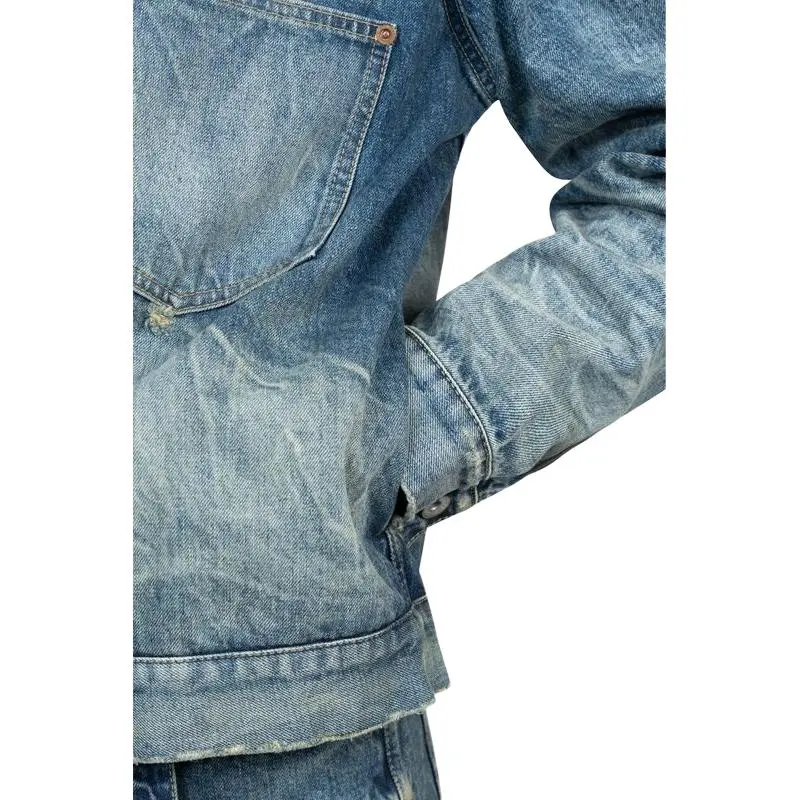 Sacai Denim Jacket Men's Light Blue-4