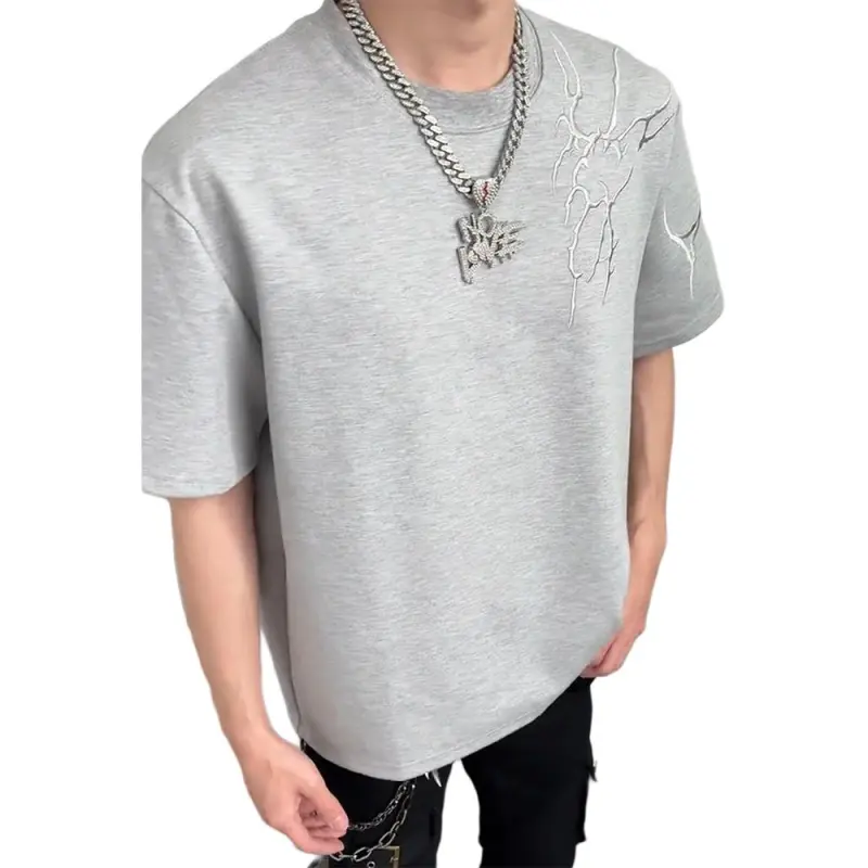 DUATOGE T Shirts Men Gray -1