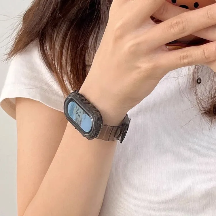 Yu Qing Compatibility Xiaomi Smart Band 9/8/7 All NFC Version 3456 Smart Silicone Wristband Watch Bands 245mm Unisex-5