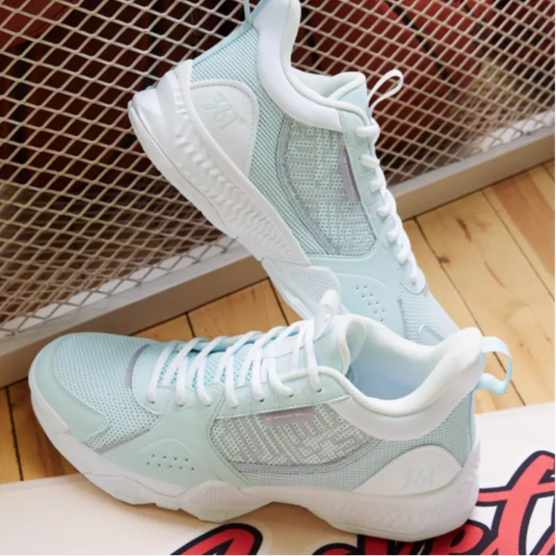361° Cushioning Wear-Resistant Low-Top Basketball Shoes Men's Green White-2