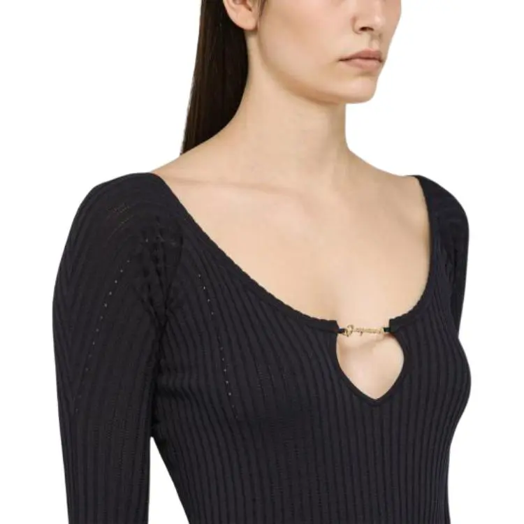 Jacquemus Long Sleeve Scalloped Mini Dress-5