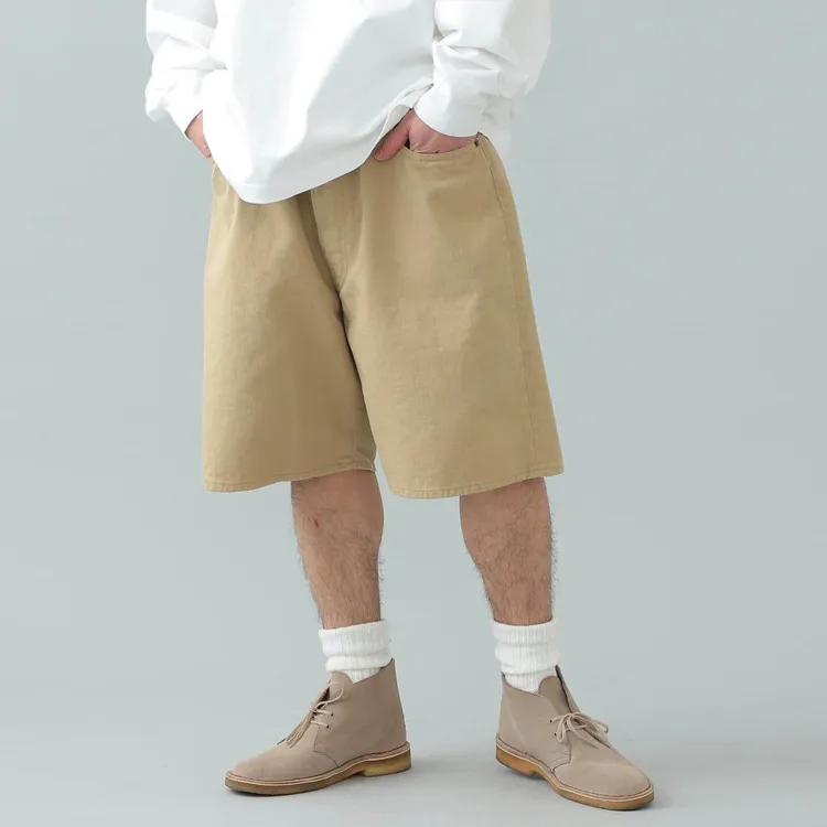 Beams Denim Shorts Men-8