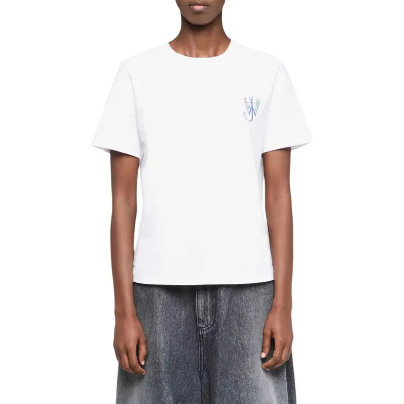 JW Anderson Anchor embroidery Printed T shirt-2