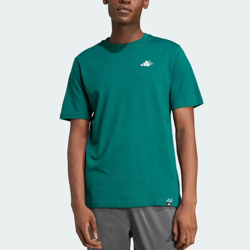 Adidas Free Shipping With AdiClub Lounge Mini Embroidery Graphic Tee-1