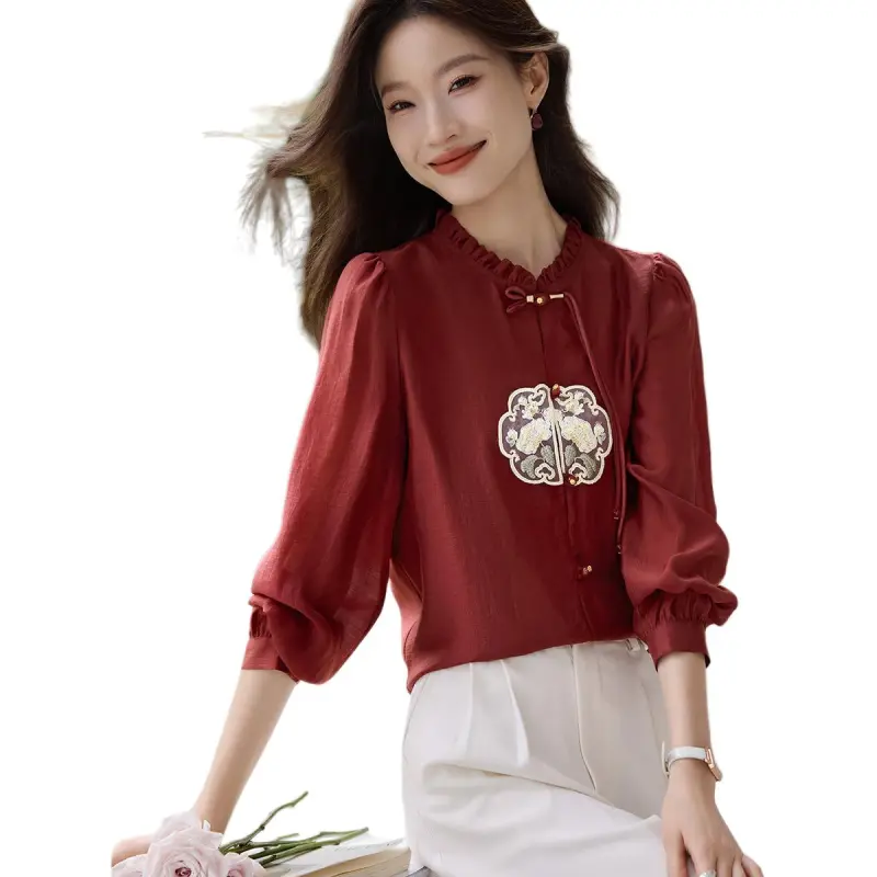 Mo Han Yi Mei Shirt Women's Red-4