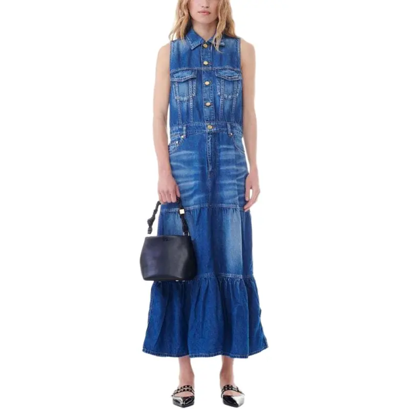 GANNI Sleeveless Denim Dress-2