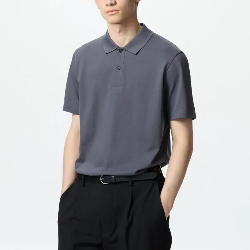 UNIQLO AIRism Mesh Series Polo Shirt Unisex Dark Gray-1