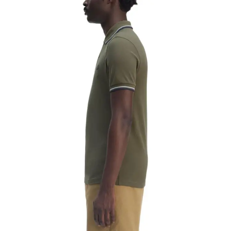 FRED PERRY Polo Shirt Men's Laurel Wreath Green-4