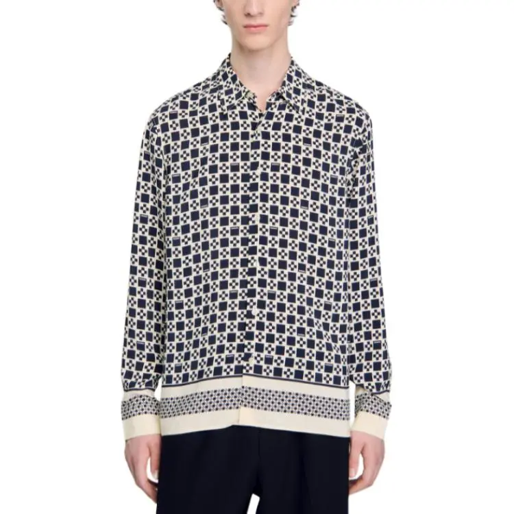 Sandro Square Cross motif Shirt-3