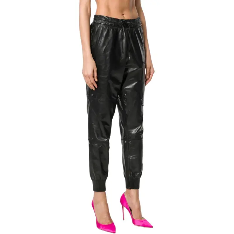 TOM FORD Leather Pants Women's Black-3