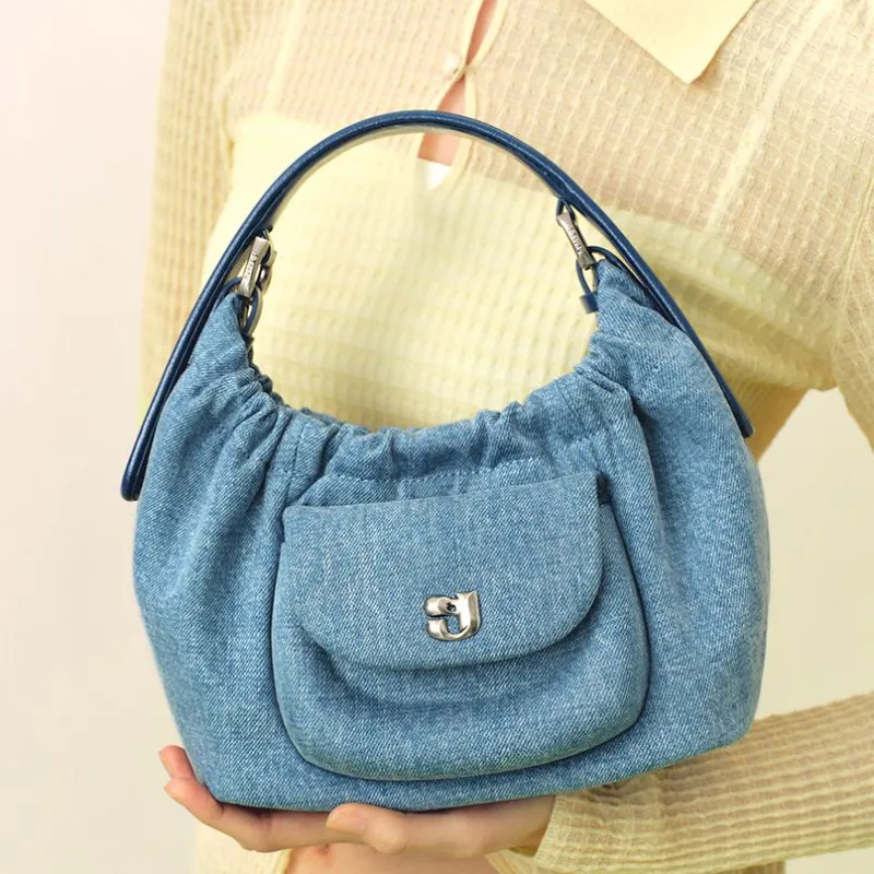 KUNOGIGI Fabric Handbag Women's Denim Blue-1