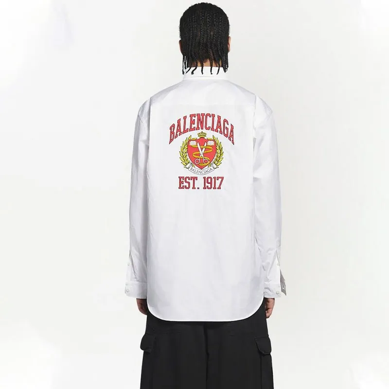 Balenciaga College Large-Fit Button-Down Shirt-2