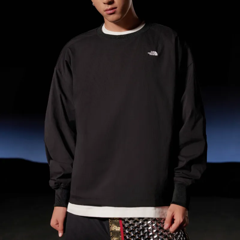 THE NORTH FACE x DOE Woven PATCHWORK Sweatshirt Unisex Black-2