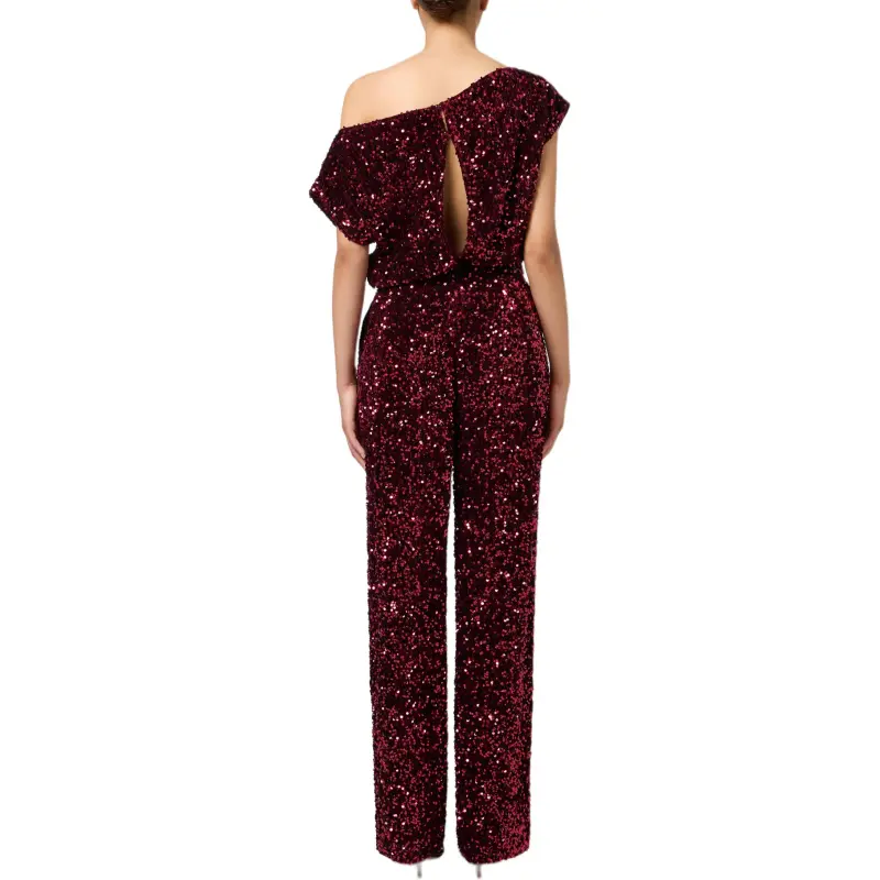 Elisabetta Franchi Sequin Embroidered Chenille Trousers-2