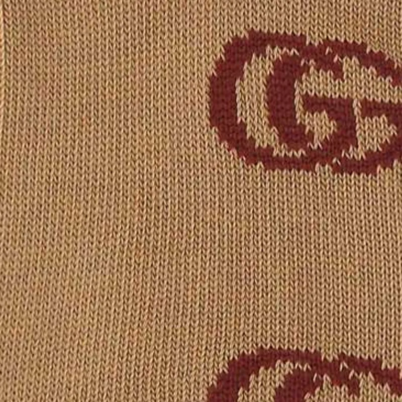 GUCCI Mid Calf Socks Unisex 1 Pack Brown-3