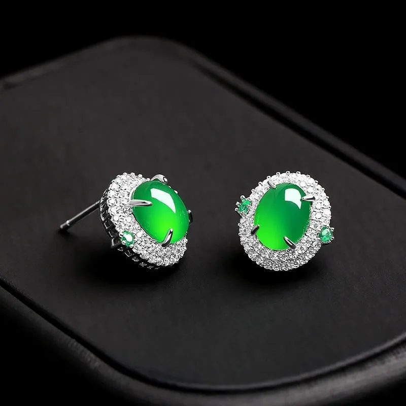 Grace Chalcedony Stud Earrings Women's-1