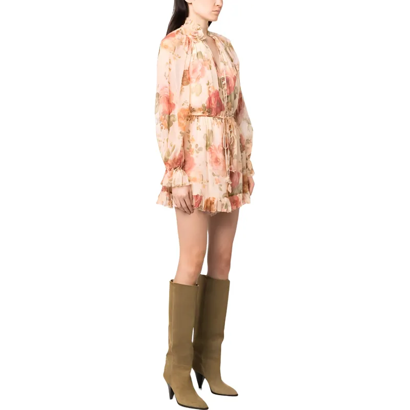 Zimmermann Luminosity Flutter Silk Playsuit-3