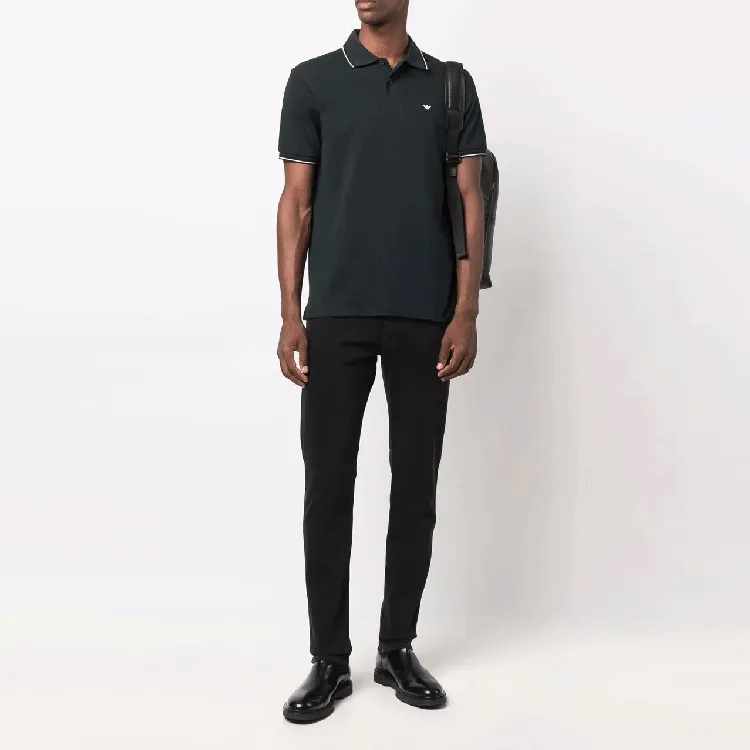 EMPORIO ARMANI SS21 Polo Shirt Men's Green-1