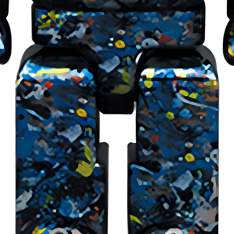 BE@RBRICK Jackson Pollock Studio CHROME-3