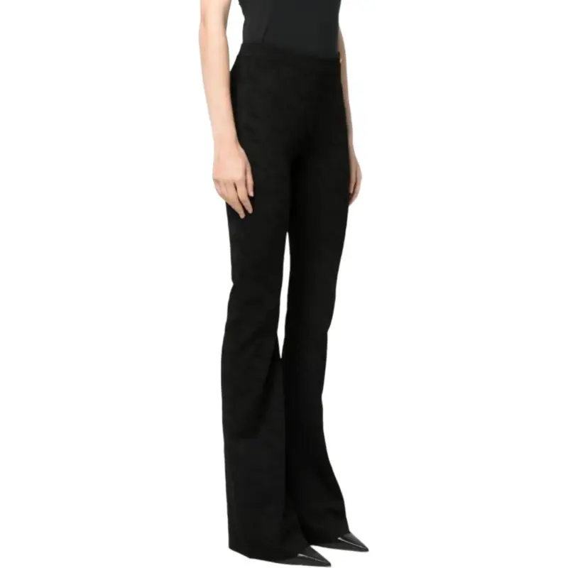 VERSACE Logo Plaque Knitted Trousers-2