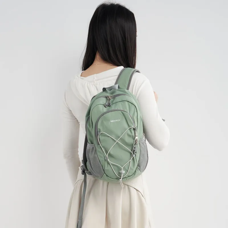 WATERFLY Nylon Fabric Backpack Medium Size Unisex Multicolor-6