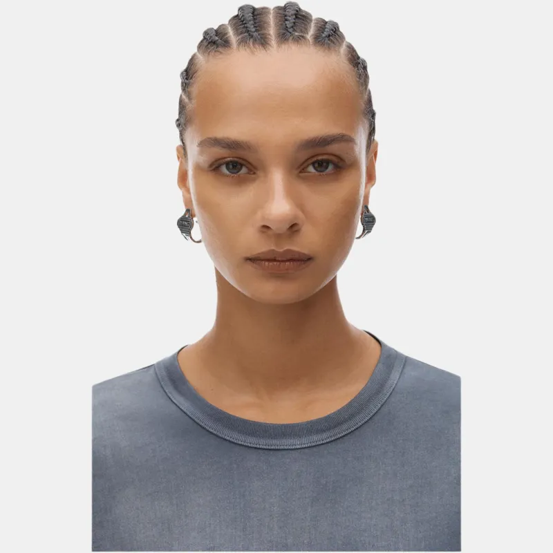 T By Alexander Wang Essential Jersey Puff Logo Short Sleeve Tee Washed Asphal-4