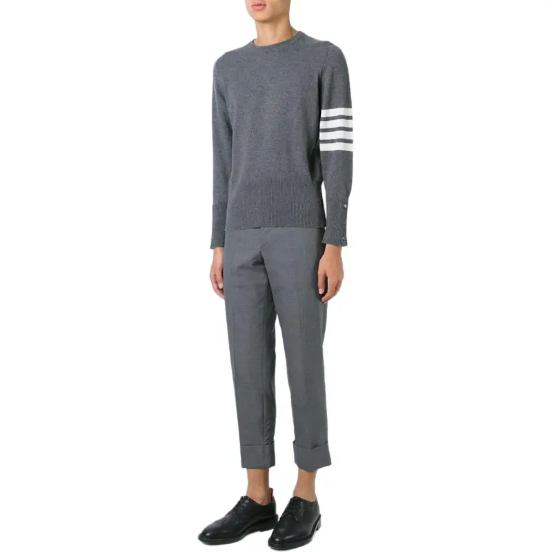 THOM BROWNE 4 Bar Crewneck Jumper-3